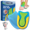 Fanjuanlan 4 Pezzi Taglia S Talloniera in gel di silicone,Ortopediche Tallone, con gel amortizzante a strato e supporto flessibile, sollievo del dolore, mezze solette invisibili per uomo e donna