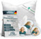 Nachtengel Daunenkissen 80x80 – 3-Kammer Kopfkissen aus 100 % Daunen & Federn – weiches Hotelbettkissen Made in Germany, atmungsaktives Federkopfkissen für alle Schlaftypen (1 Stück, weiß, 80x80cm)