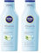 NIVEA SUN Pflegende After Sun Lotion, Körperlotion mit hautberuhigender Wirkung nach dem Sonnenbad, After Sun mit Bio-Aloe Vera und Hyaluron für 48h Feuchtigkeit (400 ml) (Packung mit 2)
