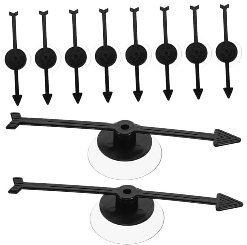 Milisten 10 pièces Flèches à Ventouse pour Jeu de Plateau Noir de Pointeurs Fixes pour Jeux de Classe et Loisirs
