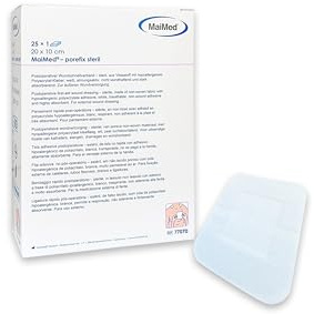 Wundpflaster steril 20x10 - steriler Wundverband Pflaster sensitiv - Wundauflage nicht haftend 15x5 cm - Saugstark & Hautfreundlich - Akute Wundversorgung und postoperatives Pflaster (5 Stück)