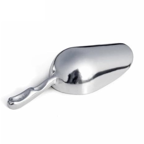 Pala para hielo Cuchara de aluminio for hielo, cuchara for dulces, for harina, for(Stainless Steel 10oz)