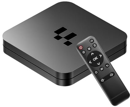 Tosuny TV Box 4K UHD, Dispositivo de Transmisión de TV Android 16.0, CPU de Cuatro Núcleos, 2 GB de RAM, 16 GB de ROM, Bluetooth y WiFi 2.4/5G, Decodificación de Vídeo, Puerto Eth (Black)