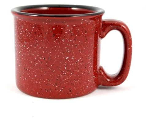 Marble Creek Ceramic Campfire Mug, 15oz (Burgundy)
