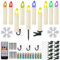 BOWKA 20er Set LED Kerzen Weihnachtskerzen RGB&Warmweiß Timer IP64 Wasserdicht inkl. Klammer Saugnapf Steckdrne für Auß-Innen (Beige 20x)