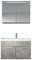 Badezimmer Badmöbel Set Paso 02 80cm Waschbecken Beton - Unterschrank Schrank Waschbecken Spiegelschrank Schrank
