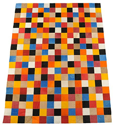 generisch KUHFELL Teppich BUNT Multicolor Patchwork 200 x 150 cm Fell Teppich VON KUHFELLE online
