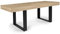 IDMarket - Esstisch, ausziehbar, rechteckig, Phoenix, 4-8 Personen, Holz und Schwarz, 160 – 200 cm