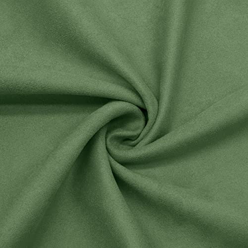 DESHOME Teknofibra - Tessuto al Metro in Microfibra Antimacchia scamosciato stoffa per divani, cuscini, tappezzeria (Verde bottiglia, 1 metro)