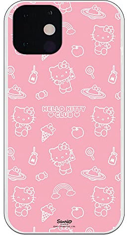 Personalaizer Schutzhülle für iPhone 13 - Hello Kitty Muster auf Rosa