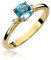 MARKO Damen Verlobungsring aus Gelbgold mit 0,50 Karat Topas und 0,06 Karat Diamanten, 14 Karat Gold (585) | Goldring mit Box | Goldring für Frauen r.22