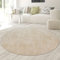 Teppich-Traum runder Shaggy für Diele & Flur | weicher waschbarer Flor | in beige, 120 cm rund