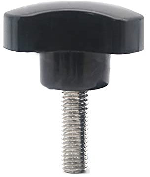 Star Poignée de serrage à tête triangulaire M10 x 110 mm - Filetage mâle - Vis de serrage - Noir