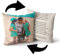Personalisiertes Fleece Kissen mit eigenen Foto & Text beidseitig | Foto-Kissen Selbst gestalten | Individuell Fotogeschenk (Doppelseitig - Foto & Text)