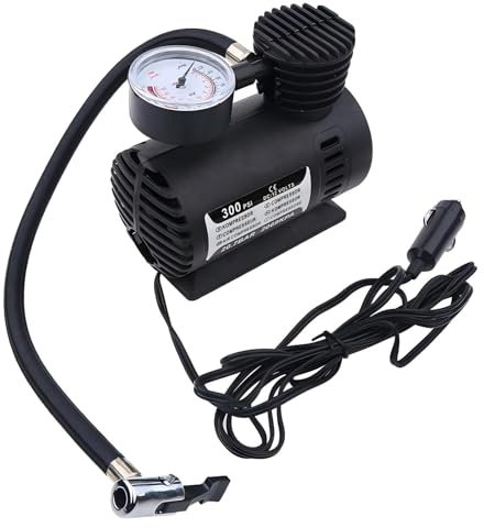 Bomba eléctrica de 12 voltios para automóvil 300 PSI Mini compresor de aire portátil Bomba eléctrica para inflar neumáticos para fútbol Bicicletas Automóviles Motocicletas Triciclos Neumáticos eléctri