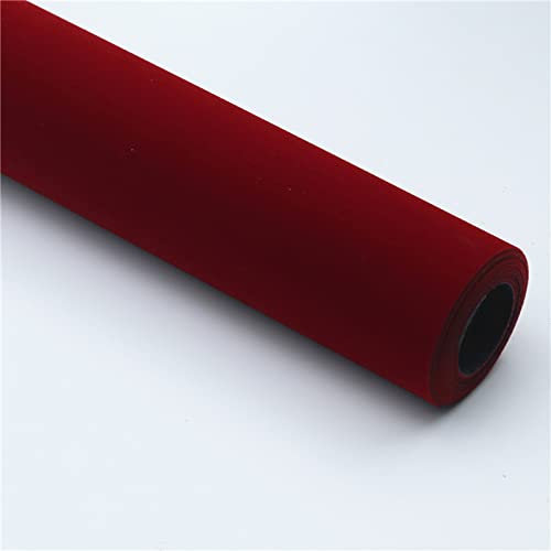 HARICSET 150 cm de Ancho Terciopelo Adhesivo de Tela Suave para Cajones de Joyería Tela de Terciopelo para Manualidades Proyectos de Manualidades(Size:1.5 * 2m,Color:Burdeos)
