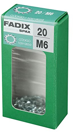 CAJA S 20 uds. ARANDELA DENTADA M 6 FADIX