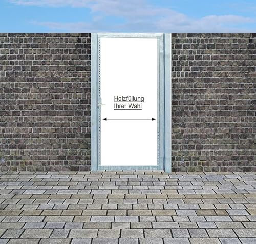Tor Gartentor Hoftor Verzinkt mit Pfosten Ohne Holzfüllung Q HxB 150cmx125cm