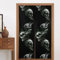 ASEELO Vorhang-Set mit Totenkopf-Motiv, 86 x 142 cm, 2 Paneele, Schwarz / Weiß