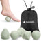 Navaris Massageroller Set 4-tlg aus Silikon - Lacrosse Ball Erdnussball Stachelball Triggerpunkt Massagerolle - Faszien Bälle Set zur Massage - mit Tragetasche