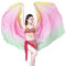 TMZAQH Frauen Bauchtanz Schleier Chiffon Tanzen Hand Schal allmähliche Farbe 220 * 120cm, Gelb Rose Grün, 220*120cm