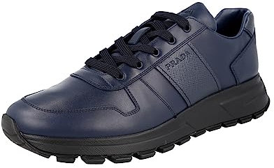 Prada Herren Blau Leder Sneaker 4E3463 43 EU/UK 9