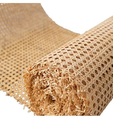 Cesteria Aparici Rollo Mimbre Natural,Calidad AACaña Natural,Tejida a Mano Ratá, Rollo, Muebles,Silla, Cesta,Metro lineal, Bricolaje,Malla Ratán Abierta Pretejida (41 cm)