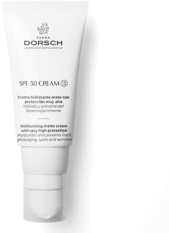 FARMA DORSCH - Crema Facial SPF 50 con Protección 360° | Hidratante, Antiedad y Antimanchas | Acabado Mate | Con Zinc, Bisabolol y Manzanilla | 50 ml