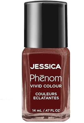 JESSICA Phēnom Nail Polish 14ml, Left Me On Red (Terracotta Red with a Crème Finish)
