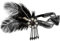 WLLHYF 1920er Jahre Flapper Stirnband, 20er Jahre Feder Haarband Vintage Feder Kristall Kopfschmuck Gatsby Party Zubehör für Frauen (Weißer Diamant schwarz/Weiße Federn)