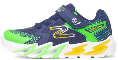Skechers Flex Glow Kids Navy Light Up Trainer - Size 11.5 Child UK - Blue