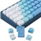 Sunzit Cute Custom Keycaps 140 Tasten PBT Keycap Set,MOA Profile Dye-Sub Blau Schneemonster Keycaps für Cherry MX Switches ISO/ANSI UK Layout Mechanical Gaming Keyboard