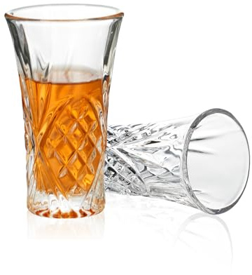 BCnmviku 2Pack Shot Glasses 65ML/2.2OZ Tequila Glasses Heavy Base Cordial Glasses