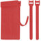 WSZJINB 70 pezzi Fascette Riutilizzabili Lunghe 15 cm, Fascette Rosso Regolabili con Gancio e Anello per la Gestione dei Cavi, Cable Management，Organizer