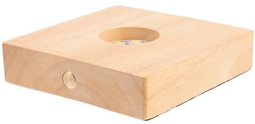 Veemoon LED Leuchtender Holzsockel, Quadratischer Beleuchteter Untersetzer Untersetzer Mit Beleuchtung Kreatives Cocktailtablett Beleuchtet Display StäNder FüR Kristallkugeln Glas Acryl