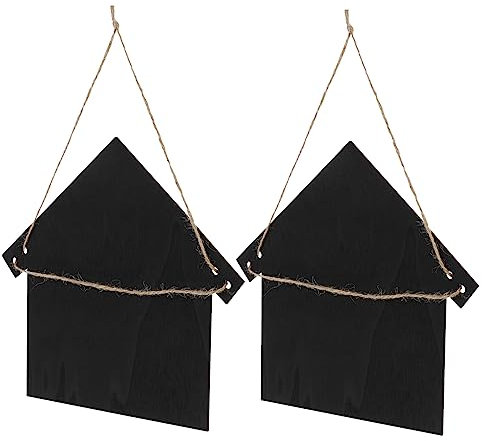 Tofficu 2stücke Hängende Tafel Kreidetafelschild Schreibtafel Tafelschild Für Dekoration Nachrichten Zuhause Büro Party Hochzeit Weihnachten Basteln Restaurant