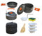 CROSS COUNTRY Camping Cookware Set – 11 Pcs Mess Kit with Non-Stick Pot, Pan, Kettle, Foldable Handles | Lightweight Outdoor Cooking Set for Camping, Hiking, Backpacking, Travel & Festivals