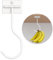 saffruff White Foldable Banana Hook Under Cabinet - Adhesive Banana Hanger, Banana Holder Under Counter, Metal Banana Stand