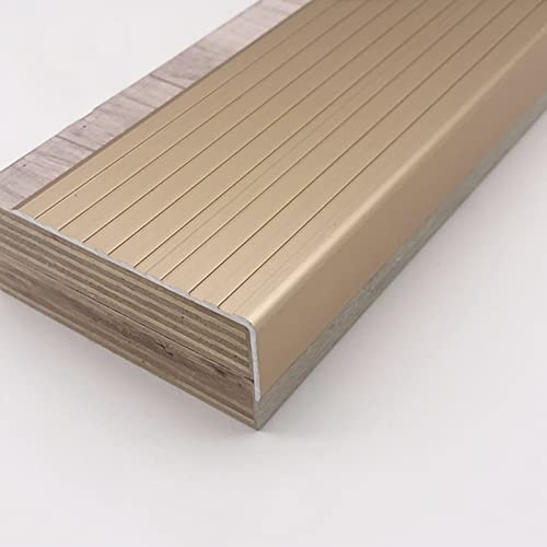 Stair Edge Nosing Trim Stair Nose Molding for Laminate Flooring Select s, Non Slip Stair Edging Transition Strip Protector/Metal Step Edge Trim Wide 75mm, for Indoor Outdoor Staircase