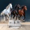 Papier Peint Panoramique 3D Cheval Animal 300x210 cm Papier Peint Photo Mural Intissé, Poster Tapisserie Mural Personnalisé 3D Pour Salon Chambre Décoration Murale