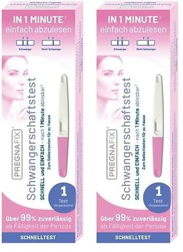 Pregnafix Schwangerschaftstest Schnelltest 911A (Packung mit 2)