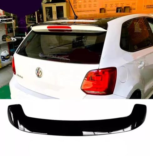 For Auto Perfectionists UK Rear Roof Spoiler Compatible With VW Polo MK5 6R 6C GTI R 2009-2017 ABS Gloss Black
