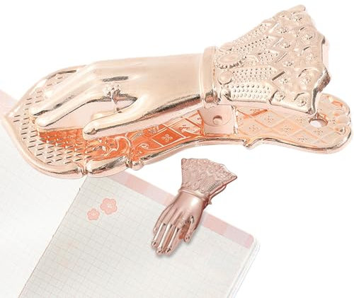 Tagebuchklammern Vintage, handgeformte Buchklammer | Lady's Hand Shape Traveler Notebook Supplies Clip | Buch-Clips, dekorativer Clip, Lesezeichen, Junk-Journal-Clip, Notizbuch-Zubehör-Klemme für S