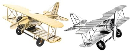 BIUDECO 2stücke Retro Flugzeug Modell Aus Metall Nostalgische Tischdekoration Für Wohnzimmer Büro Und Schlafzimmer Als Oder Fotodekor