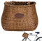 Front Handlebar Bikes Basket - Large Capacity Cycling Basket Bikes Baskets - Storage Basket Built-in Cup Holder Adjustable Leather Carabiner