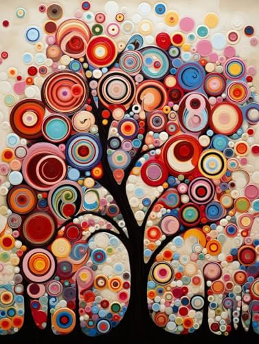 Diamond Painting Lebensbaum Diamant Painting Bilder Kinder,70x100 cm,5D Diamond Painting Erwachsene DIY Malen nach Zahlen Abstrakt Diamond Painting Set,Basteln Mädchen,Home Wand Dekor Geschenke Pd543