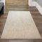 Teppich-Traum Wohnzimmer Flurläufer Wohnzimmer Gang rutschfest weich mit angenehmem Uni-Design in Beige 80 x 300 cm
