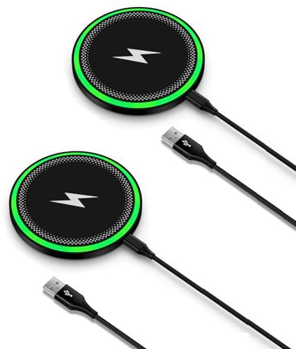 Pixel Wireless Charger, Wireless Phone Charger Android for Google Pixel 9 Pro/9Pro XL/9Pro Fold/8/8Pro/7/7Pro/6/6 Pro/5, 2Pack 15W Fast Charging Pad for Samsung S25Ultra/S25Plus/S25FE/S24/S23/S22/S21