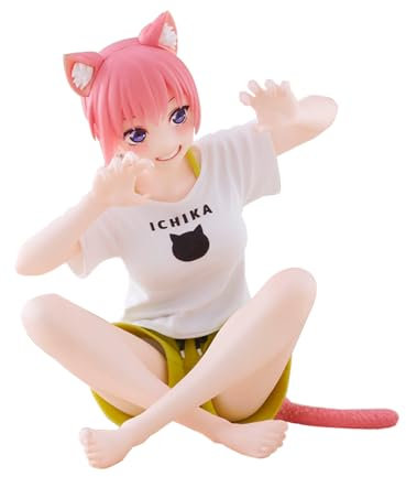 Zhongkaihua The Quintessential Quintuplets Nakano Ichika Figur 13 cm Katze Ver Home Clothes Figur Anime PVC Statue Home Desk Ornament Dekoration Geschenk