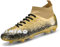 Unitysow Football Boots Men's High-Top Football Shoes Astro Turf Trainers Boys Professional Athletics Sneakers Teenager Soccer Shoes,Gold,7.5 UK